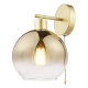 73200-003 Gold Wall Lamp with Gold Mirrored Ombre Glass