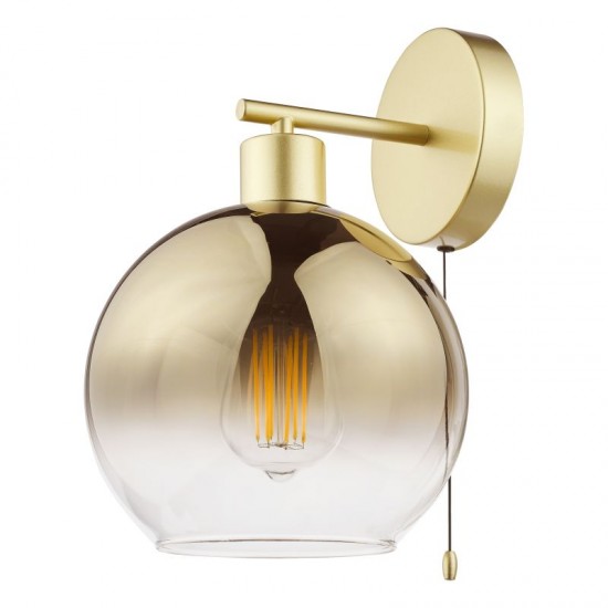 73200-003 Gold Wall Lamp with Gold Mirrored Ombre Glass