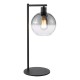 74823-003 Black Table Lamp with Smoked Mirrored Ombre Glass