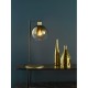 74824-003 Black & Gold Table Lamp with Gold Mirrored Ombre Glass