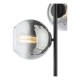 73201-003 Black 3 Light Floor Lamp with Smoked Mirrored Ombre Glasses