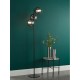 73201-003 Black 3 Light Floor Lamp with Smoked Mirrored Ombre Glasses