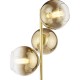 73202-003 Gold 3 Light Floor Lamp with Gold Mirrored Ombre Glasses