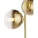 73202-003 Gold 3 Light Floor Lamp with Gold Mirrored Ombre Glasses