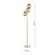 73202-003 Gold 3 Light Floor Lamp with Gold Mirrored Ombre Glasses