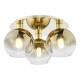 73203-003 Gold 3 Light Semi Flush with Gold Mirrored Ombre Glasses