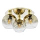 73203-003 Gold 3 Light Semi Flush with Gold Mirrored Ombre Glasses