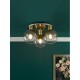 73203-003 Gold 3 Light Semi Flush with Gold Mirrored Ombre Glasses