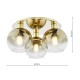 73203-003 Gold 3 Light Semi Flush with Gold Mirrored Ombre Glasses