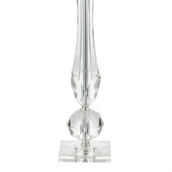 2350-003 Crystal with White Shade Table Lamp