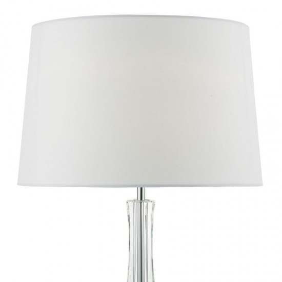 2350-003 Crystal with White Shade Table Lamp