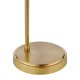 74840-003 Natural Brass Table Lamp with Ribbed Glass