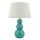 67792-003 Blue Ceramic Table Lamp with White Shade