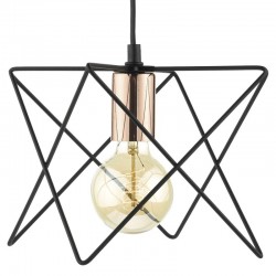 2371-003 Black & Copper Pendant
