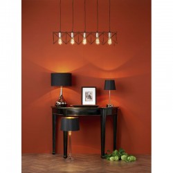 32259-003 Black & Copper 5 Light over Island Fitting