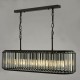 79731-003 Satin Black 5 Light over Island Fitting with Crystal