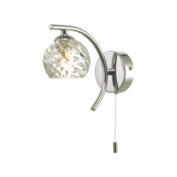 61768-004 Chrome Wall Lamp with Twisted Glass 61768-004 Chrome Wall Lamp with Twisted Glass