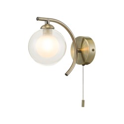 61770-004 Antique Brass Wall Lamp with Double Glass 61770-004 Antique Brass Wall Lamp with Double Glass