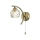 61771-004 Antique Brass Wall Lamp with Twisted Glass