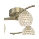 61784-004 Antique Brass 6 Light Semi Flush with Dimpled Glass