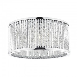 2417-003 Chrome 3 Light Ceiling Lamp with Aluminium Rods