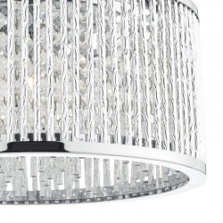 2417-003 Chrome 3 Light Ceiling Lamp with Aluminium Rods
