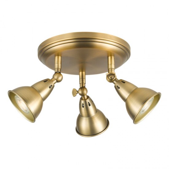 79732-003 Aged Brass 3 Light Spotlights