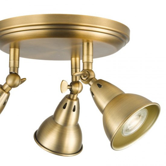 79732-003 Aged Brass 3 Light Spotlights