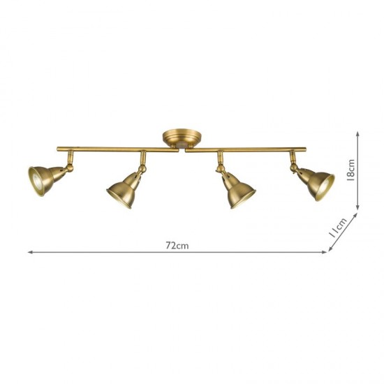 79733-003 Aged Brass 4 Light Spotlights