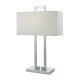 2439-003 Chrome Table Lamp with Ivory Shade 2439-003 Chrome Table Lamp with Ivory Shade