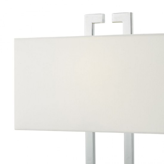 2439-003 Chrome Table Lamp with Ivory Shade 2439-003 Chrome Table Lamp with Ivory Shade