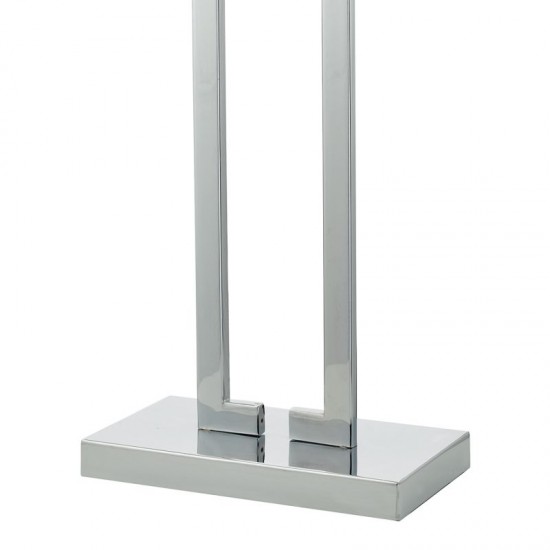 2439-003 Chrome Table Lamp with Ivory Shade 2439-003 Chrome Table Lamp with Ivory Shade