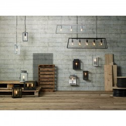 5725-003 Outdoor Black Lantern Wall Lamp