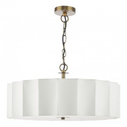 79736-003 Bronze 3 Light Pendant with Ivory Shade & White Diffuser
