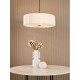 79736-003 Bronze 3 Light Pendant with Ivory Shade & White Diffuser