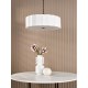 79736-003 Bronze 3 Light Pendant with Ivory Shade & White Diffuser