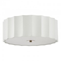 79740-003 Ivory 3 Light Flush with White Diffuser