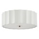 79740-003 Ivory 3 Light Flush with White Diffuser