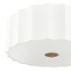 79740-003 Ivory 3 Light Flush with White Diffuser