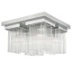 23614-003 Square Polished Chrome & Glass Rods 4 Light Flush 23614-003 Square Polished Chrome & Glass Rods 4 Light Flush