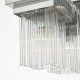 23614-003 Square Polished Chrome & Glass Rods 4 Light Flush 23614-003 Square Polished Chrome & Glass Rods 4 Light Flush
