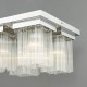 23614-003 Square Polished Chrome & Glass Rods 4 Light Flush 23614-003 Square Polished Chrome & Glass Rods 4 Light Flush