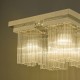 23614-003 Square Polished Chrome & Glass Rods 4 Light Flush 23614-003 Square Polished Chrome & Glass Rods 4 Light Flush