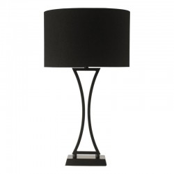 79624-003 Matt Black Table Lamp with Black Oval Shade
