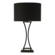 79624-003 Matt Black Table Lamp with Black Oval Shade