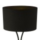 79624-003 Matt Black Table Lamp with Black Oval Shade