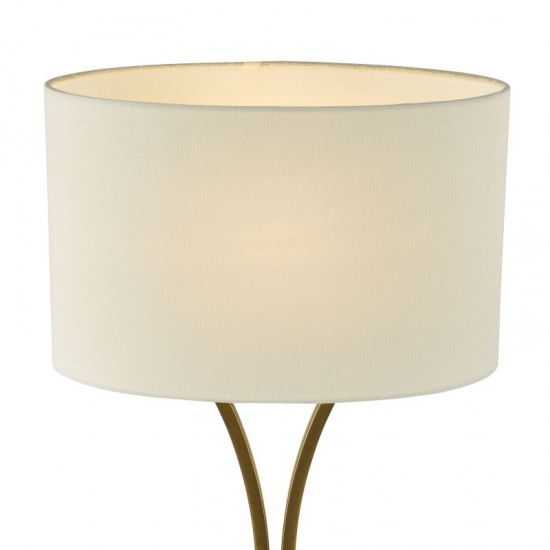 79625-003 Aged Brass Table Lamp with Ivory Oval Shade