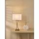 79625-003 Aged Brass Table Lamp with Ivory Oval Shade