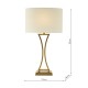 79625-003 Aged Brass Table Lamp with Ivory Oval Shade