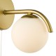 79746-003 Satin Gold Wall Lamp with White Glass